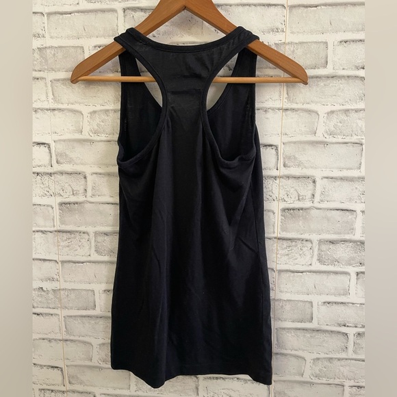 Women’s Nike black with purple/teal logo racerback tank top Small - Picture 2 of 4